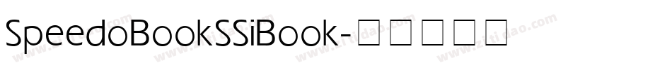 Speedo Book SSi Book字体转换